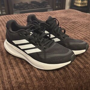 adidas Black and White Cloudfoam Athletic Sneakers